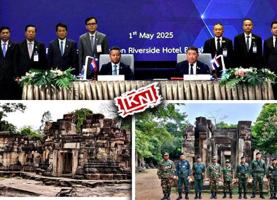 ក្តៅៗ ! សារព័ត៌មានថៃបានចុះផ្សាយថា មានការប៉ះទង្គិចគ្នាមួយប្រាវរវាងទាហានថៃនិងទាហានខ្មែរ នៅព្រំដែន វេលាម៉ោង៥ទៀបភ្លឺថ្ងៃនេះ...