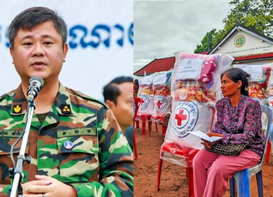 ឯកឧត្តម ហ៊ុន ម៉ានិត តំណាងថ្នាក់ដឹកនាំ បានចុះមកសួរសុខទុក្ខ និងពាំនាំអំណោយជូនដល់បងប្អូនប្រជាពលរដ្ឋ ចំនួន១១៩គ្រួសារ ដែលបានចល័តទៅរកតំបន់សុវត្ថិភាព ក្រោយពីមានការប៉ះទង្គិចគ្នានៅតំបន់មុំបី...