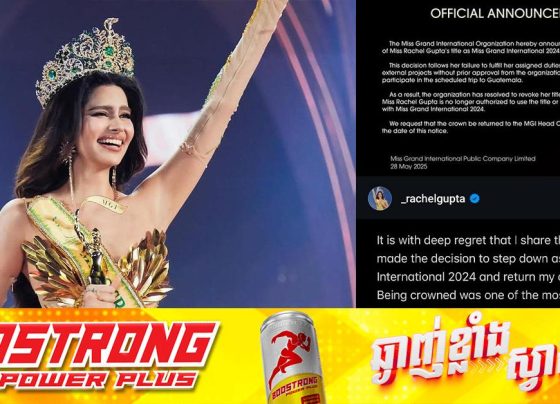 ក្តៅៗ!!! បវរកញ្ញាឥណ្ឌា Rachel Gupta ប្រកាសលាលែងពីតំណែង ​Miss Grand International 2024 សុំ​ប្រគល់មកុដជូន​ស្ថាប័ន MGI វិញ