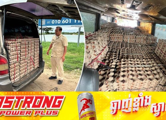សមត្ថកិច្ចជំនាញ ឃាត់ចាប់រថយន្តមួយគ្រឿង ដឹកពងមាន់ចំនួន ៣០០០០គ្រាប់ ចេញពីប្រទេសវៀតណាម ឆ្ពោះយកមកចែកចាយនៅរាជធានីភ្នំពេញ ដោយគ្មានលិខិតអនុញ្ញាត