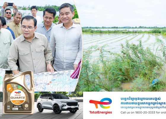 ឯកឧត្តមរដ្ឋមន្ត្រី ថោ ជេដ្ឋា ចុះពិនិត្យស្ថានភាពជំនន់ទឹកភ្លៀង ដែលធ្វើឱ្យខូតខាតស្រូវចំនួន ១២៩ហិកតា ក្នុងស្រុកកំពង់ស្វាយ ខេត្តកំពង់ធំ