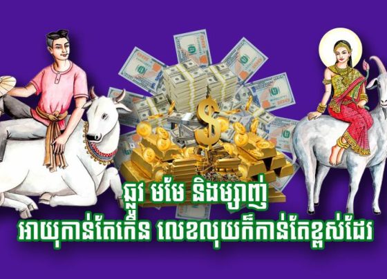 ឆ្លូវ មមែ និង​ម្សាញ់ អាយុ​កាន់តែ​កើន លេខ​លុយ​ក៏​កាន់តែ​ខ្ពស់​ដែរ