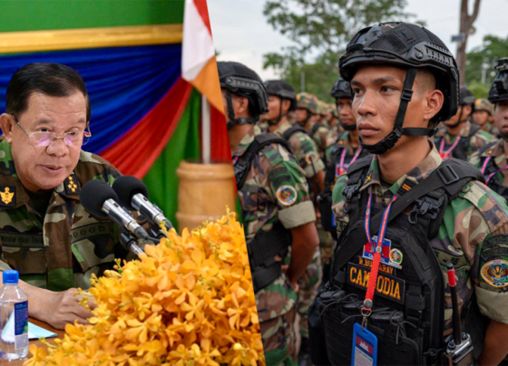 នាយឧត្តមសេនីយ៍ផុតលេខផ្កាយមាសប្រាំ សម្តេច ហ៊ុន សែន បានបញ្ជាក់យ៉ាងច្បាស់នៅមុខមេបញ្ជាការថា សូមកងទ័ពទាំងឡាយកុំខ្លាចនៅក្នុងការវាយប្រហារជាមួយសត្រូវ...