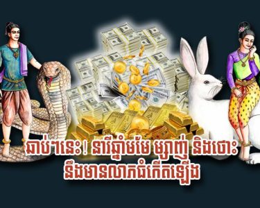ឆាប់​ៗ​នេះ! នារី​ឆ្នាំមមែ ម្សាញ់ និង​ថោះ នឹង​មាន​លាភធំ​កើតឡើង
