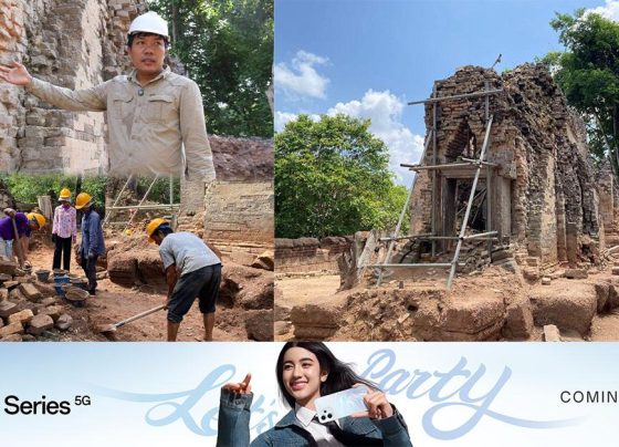 អាជ្ញាធរជាតិអប្សរា ជួសជុលប្រាសាទត្រពាំងខ្យង ឬហៅ ‹‹បន្ទាយខ្យង›› ក្នុងដំណាក់កាលទី២ នៅផ្នែកមណ្ឌបខាងមុខតួប្រាង្គកណ្តាល