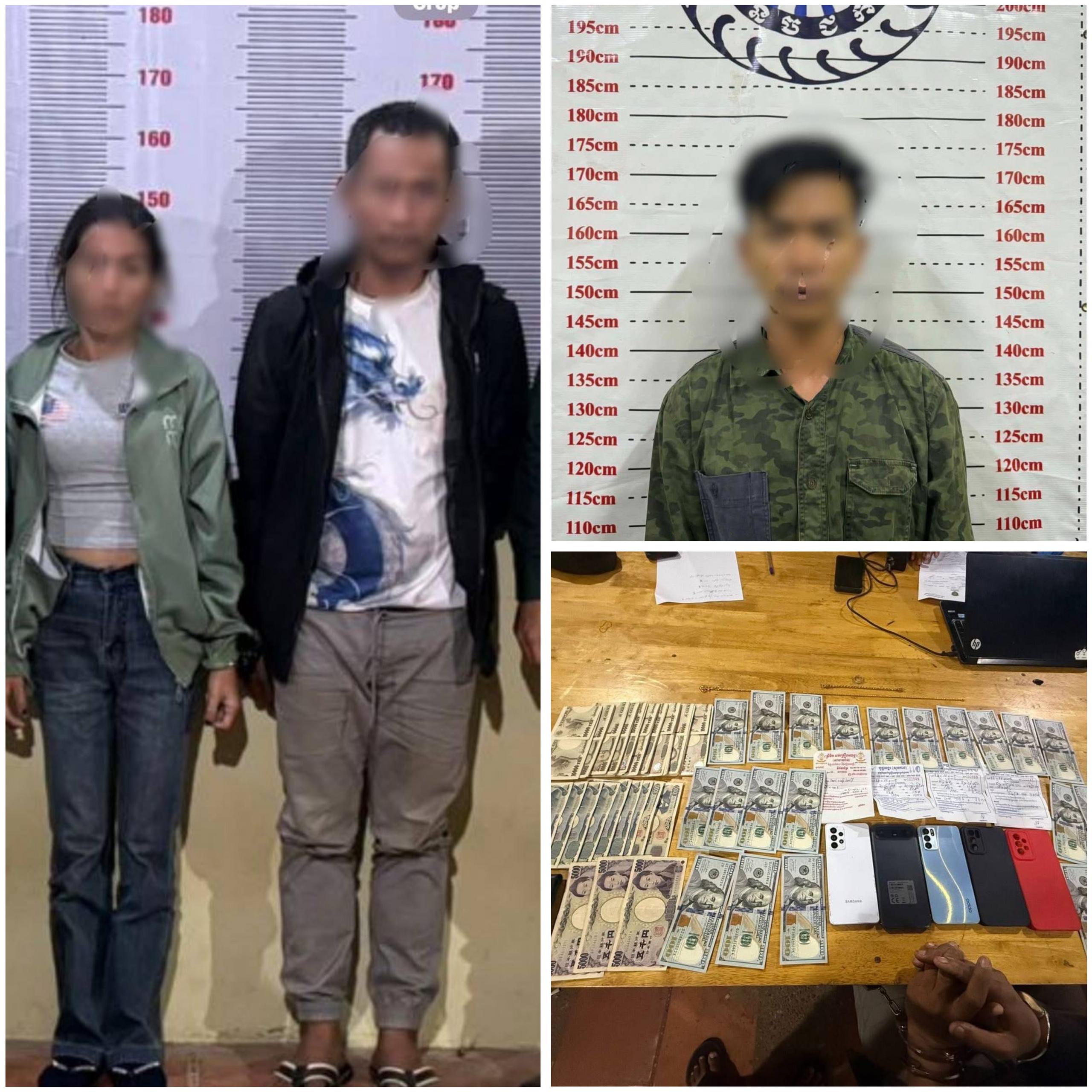 នគរបាលឃាត់ខ្លួនជនសង្ស័យ៣នាក់ លួចប្រាក់៣ម៉ឺនដុល្លារពីបន្ទប់ជួល