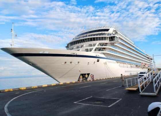 នាវា​ទេសចរណ៍​បរទេស​១​គ្រឿង​ ឈ្មោះ VIKING ORION ចូលចតកំពង់ផែស្វយ័តក្រុងព្រះសីហនុ ដោយសុវត្ថិភាព