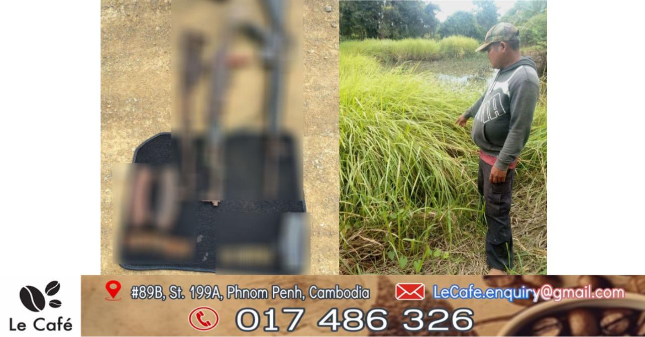 កម្មករ​ចំការ​ដូង​ប្រទះ​ឃើញ​កាំភ្លើង​៣​ដើម និង​គ្រាប់​៤០​គ្រាប់ ក្បែរ​ជើងភ្នំ​ក្នុង​ខេត្តកំពង់ស្ពឺ