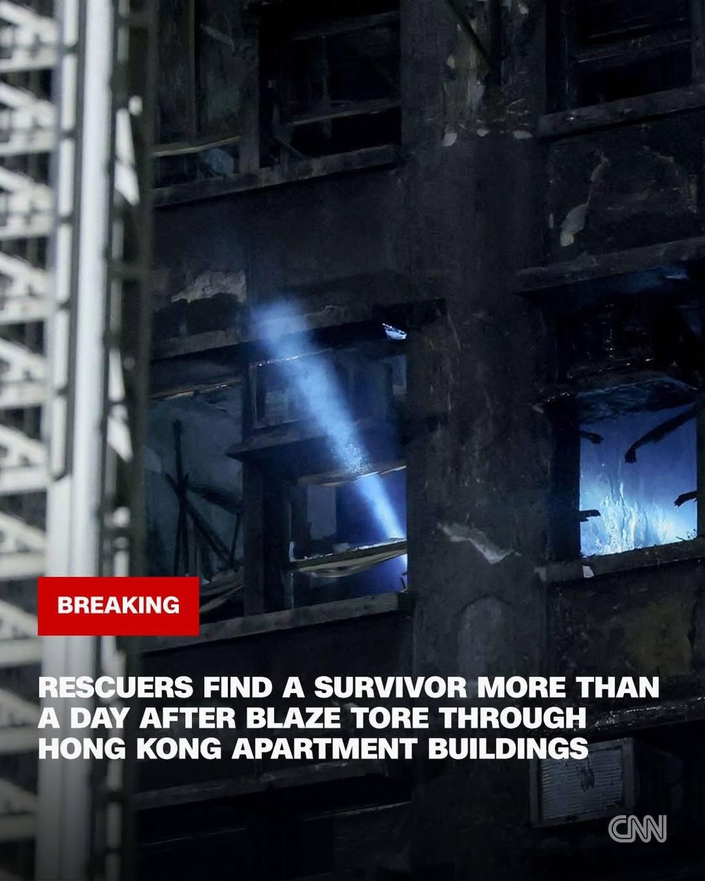 អគ្គីភ័យហុងកុង៖ រកឃើញអ្នករស់រានមានជីវិត ស្លាប់កើនដល់៦៥នាក់