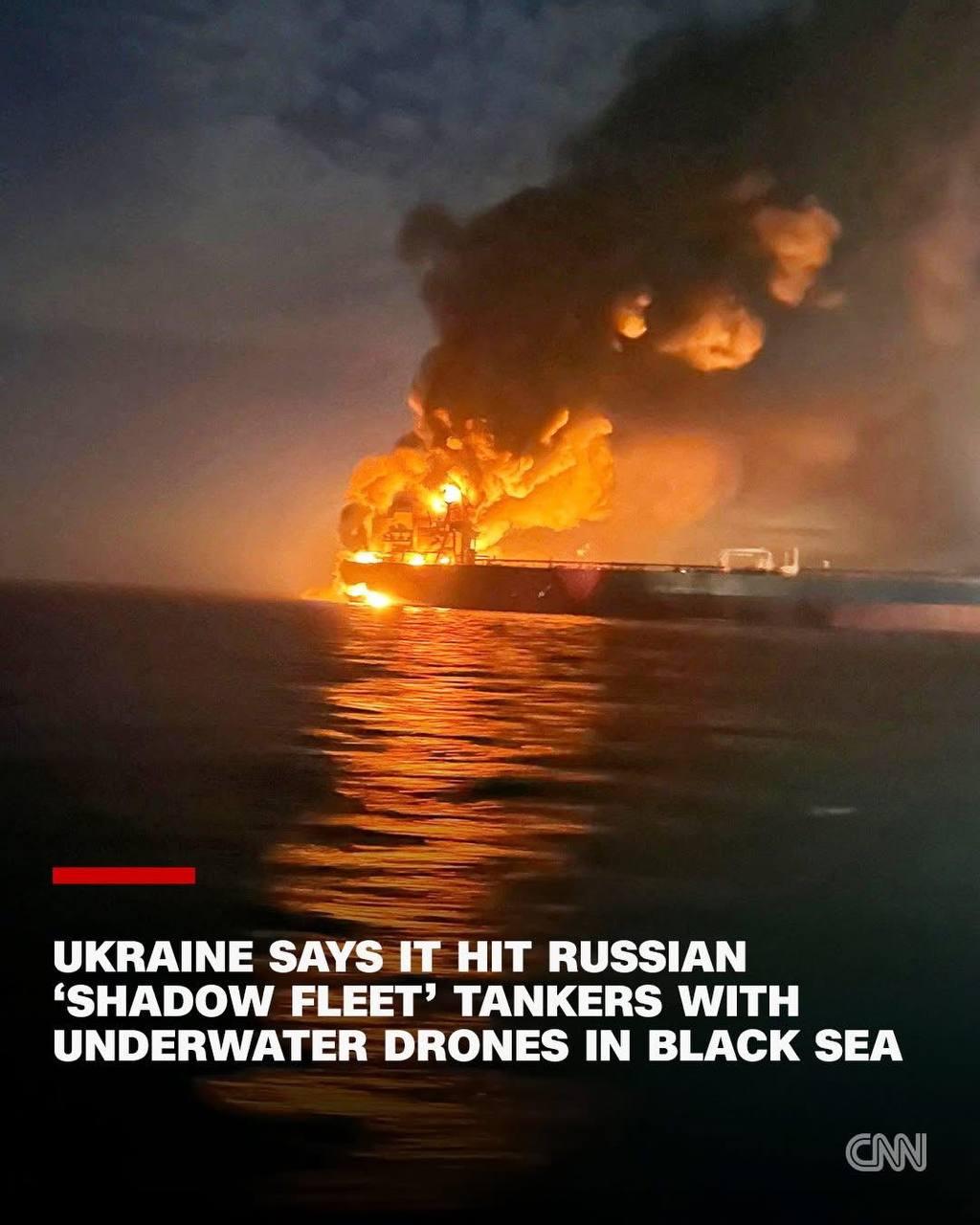 យន្តហោះគ្មានមនុស្សបើកក្រោមទឹករបស់អ៊ុយក្រែនវាយប្រហារនាវាដឹកប្រេងរុស្ស៊ីពីរគ្រឿងនៅសមុទ្រខ្មៅ