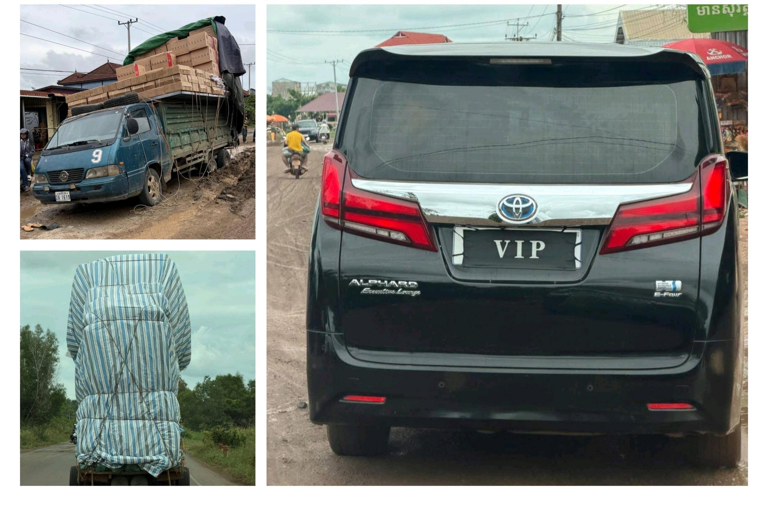 រថយន្ត VIP បិទស្លាកលេខក្លែង! ដឹកលើសទម្ងន់បង្កគ្រោះថ្នាក់ ៖ តើច្បាប់នៅទីណា?