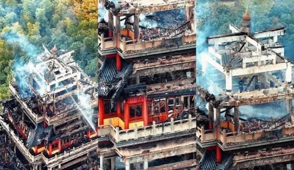 ភ្ញាក់ផ្អើល! វិហារចំណាស់ ១៥០០ឆ្នាំនៅចិនឆេះ កណ្ដាលព្រះមហាក្សត្រថៃយាងទៅបំពេញទស្សនកិច្ចផ្លូវរដ្ឋ