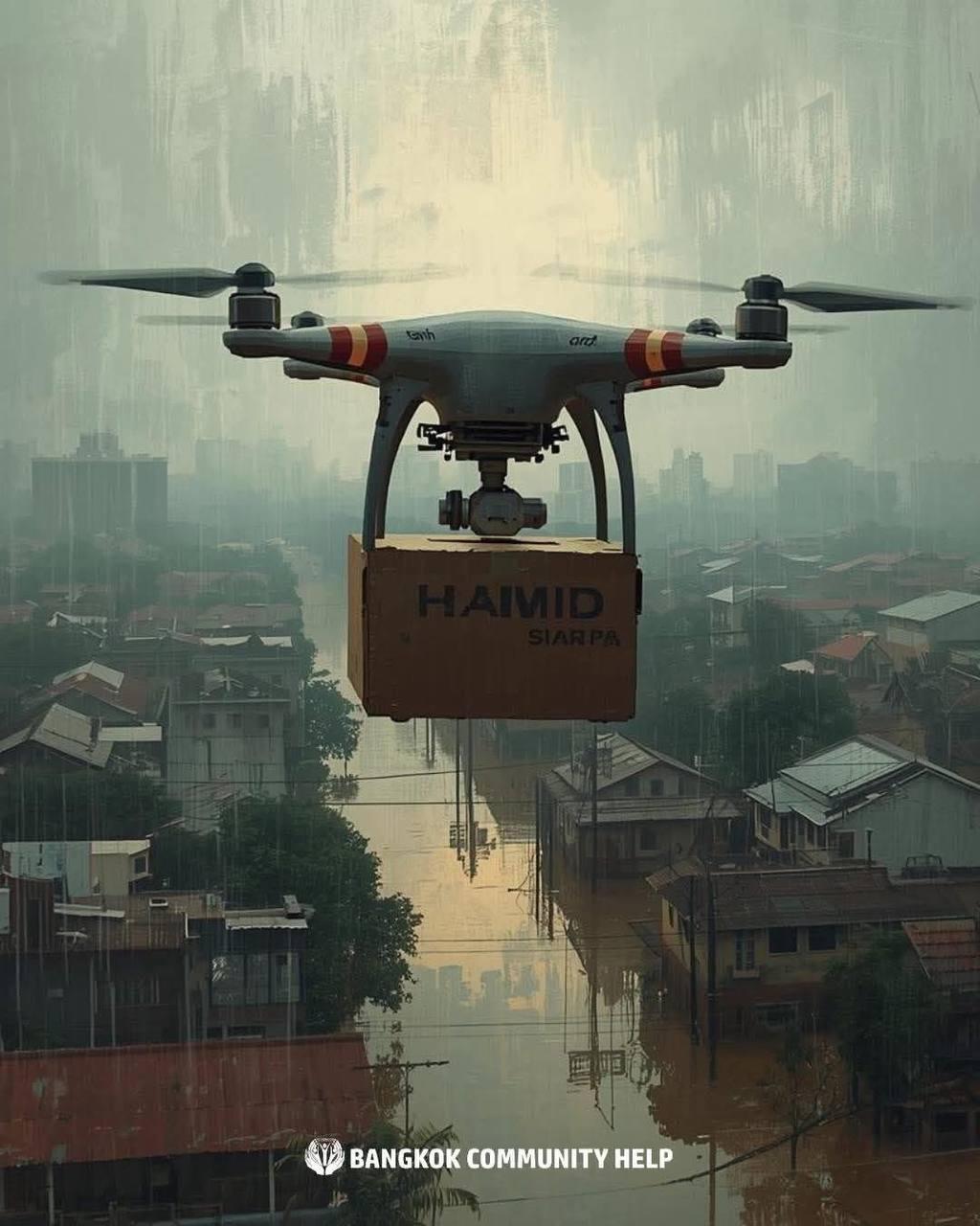 ប្រទេសថៃអំពាវនាវរកជំនួយបន្ទាន់ ដោយប្រើយន្តហោះគ្មានមនុស្សបើកសង្គ្រោះជនរងគ្រោះទឹកជំនន់