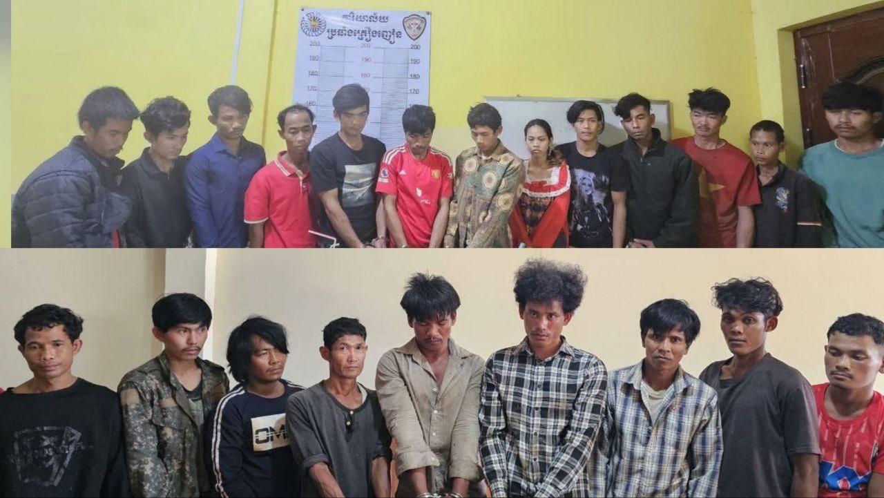 នគរបាលមណ្ឌលគិរីបង្ក្រាបបទល្មើសគ្រឿងញៀន ៤ទីតាំង ឃាត់ខ្លួនជនសង្ស័យ៩នាក់