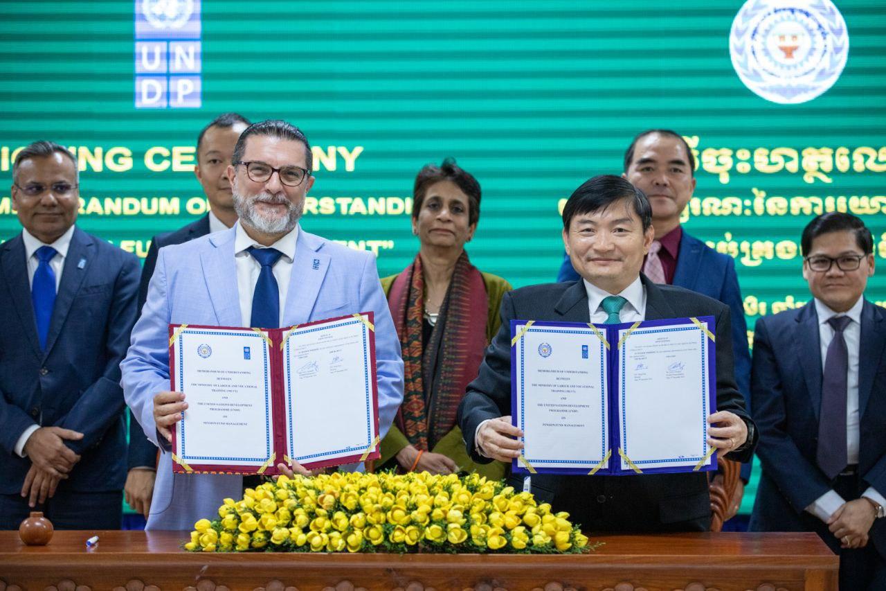 ក្រសួងការងារ និង UNDP ចុះកិច្ចព្រមព្រៀងយ៉ាងសំខាន់ ដើម្បីពង្រឹងប្រព័ន្ធសោធនកម្ពុជា