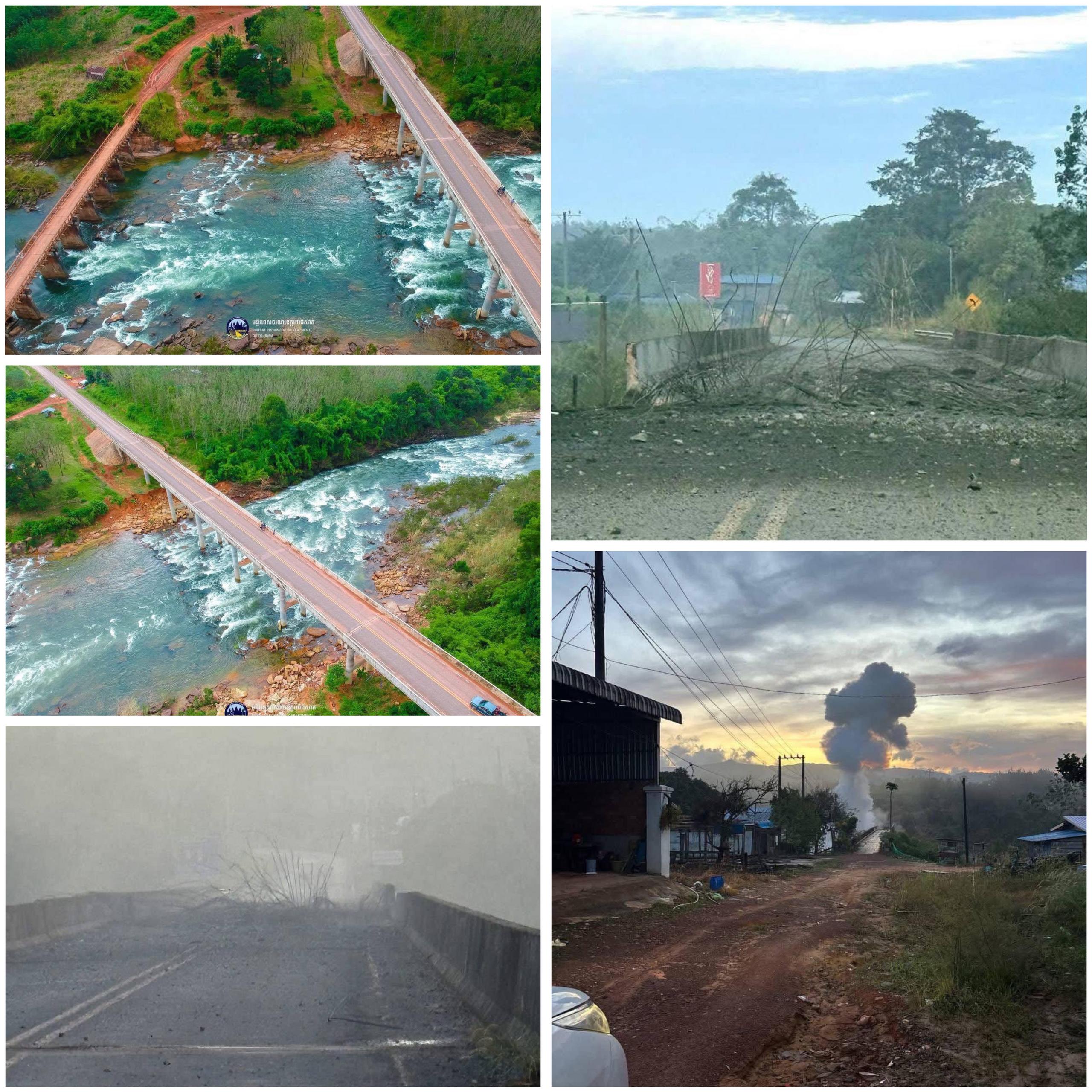 យោធាថៃប្រើ F-16 ទម្លាក់គ្រាប់បែកស្ពានជ័យជំនះ នៅថ្មដា ព្រឹកថ្ងៃទី១៣ ធ្នូ