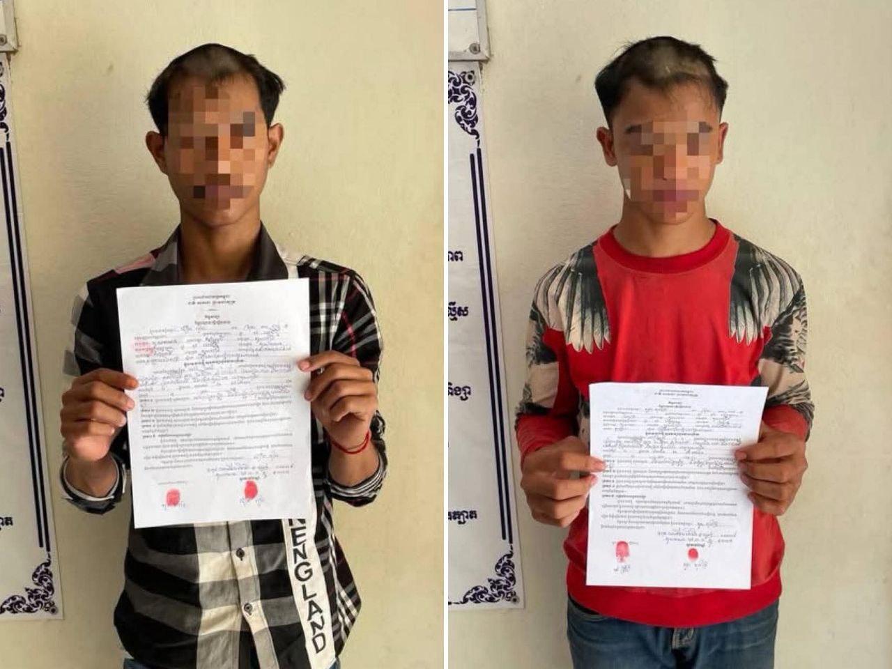 ក្មេងទំនើង ២នាក់ធ្វើកិច្ចសន្យាអប់រំ ម៉ូតូត្រូវដកហូត ៣ខែ បន្ទាប់ពីបើកបង្ហោះផ្សព្វផ្សាយលើហ្វេសប៊ុក