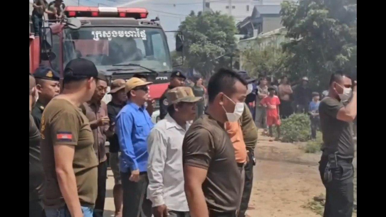 ផ្ទះ២ខ្នងឆេះអស់ទាំងស្រុងនៅក្រុងប៉ោយប៉ែត បណ្តាលពីផ្ទុះចង្ក្រានហ្គាស