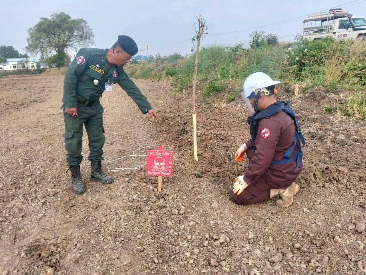 គ្រាប់មីនស្គរសម័យសង្គ្រាមត្រូវបានរកឃើញនៅដីចម្ការក្នុងស្រុកភ្នំព្រឹក
