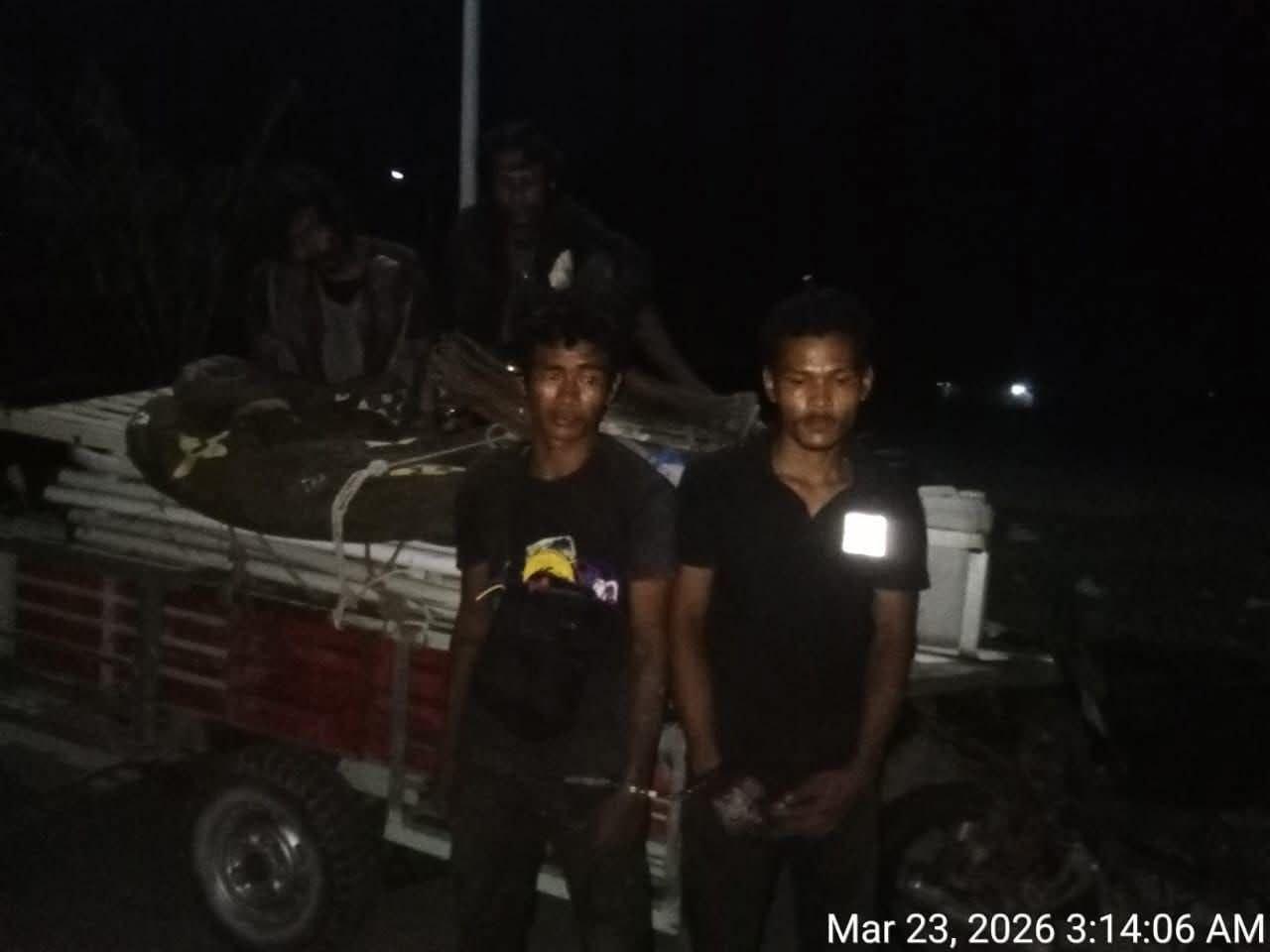 ប៉ូលីសបាវិតចាប់ជនសង្ស័យ៤នាក់លួចសម្ភារៈកាស៊ីណូវ័ងឈឹង នៅពេលភ្លឺ