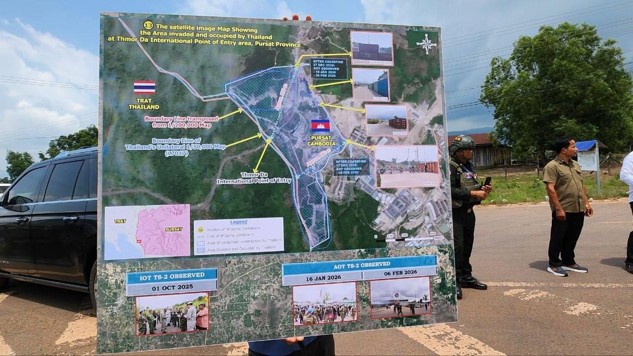 យោធាថៃបន្ថែមទូកុងតឺន័រ និងលើកទង់ជាតិនៅតំបន់ថ្មដា បញ្ជាក់ការបំពានទឹកដីកម្ពុជា