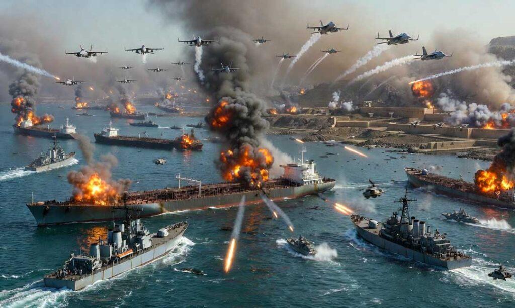 ច្រកសមុទ្រ Hormuz ក្លាយជាតំបន់សង្រ្គាម នាវា១៦គ្រឿងរងគ្រោះក្នុង១៣ថ្ងៃ