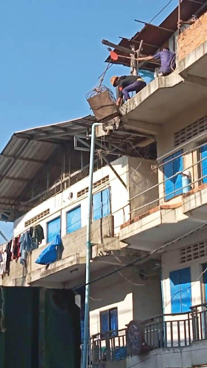 គ្រួសារមួយចិញ្ចឹមជ្រូកនៅលើដំបូលផ្ទះ បង្កក្លិនស្អុយរំខានអ្នកជិតខាង