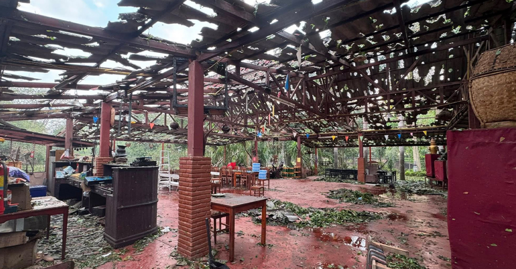 ព្យុះភ្លៀងលាយទឹកកកវាយប្រហារឡាវ ខូចខាតផ្ទះជាង ២០០០ខ្នង