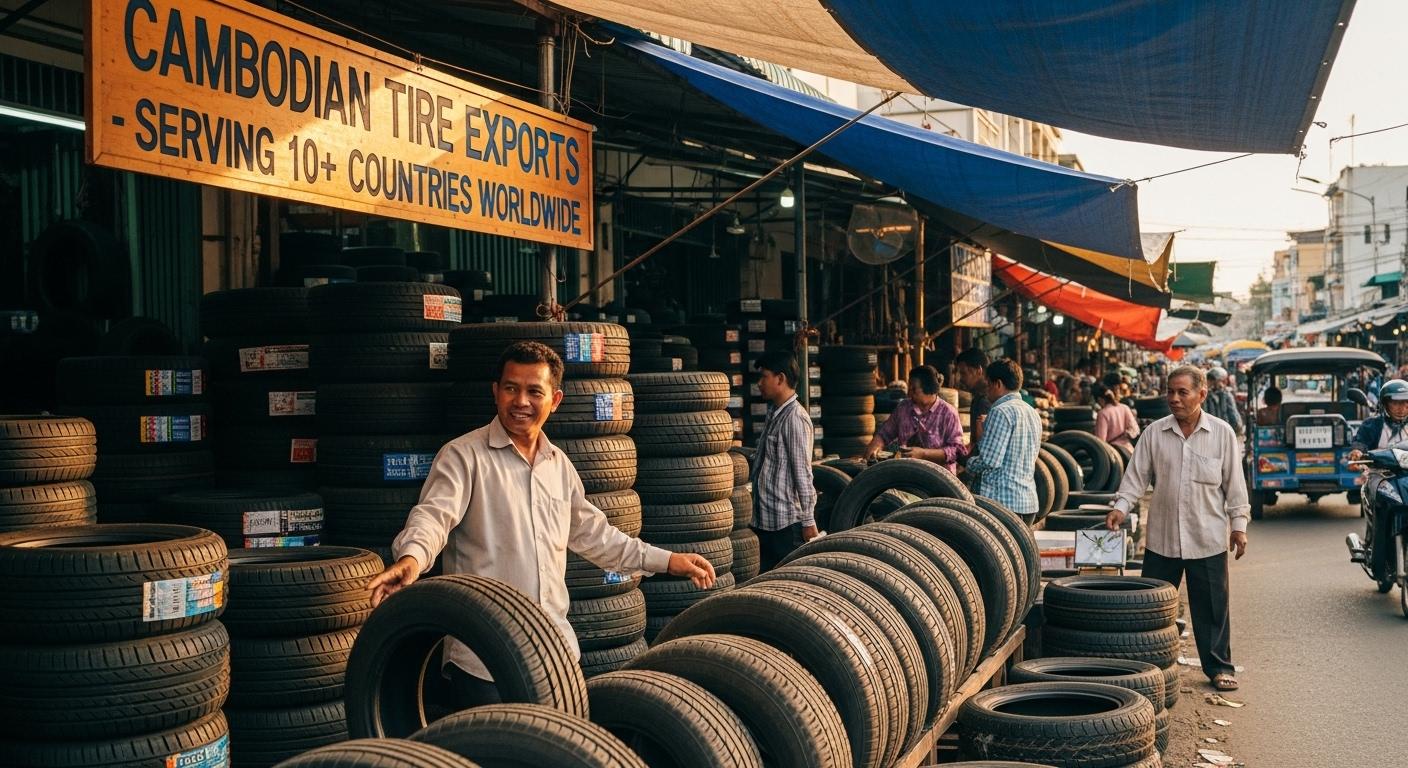 សំបកកង់រថយន្តកម្ពុជា​វាយលុកទីផ្សារអន្តរជាតិជាង១០ប្រទេស ក្នុងត្រីមាសទី១ឆ្នាំ២០២៦