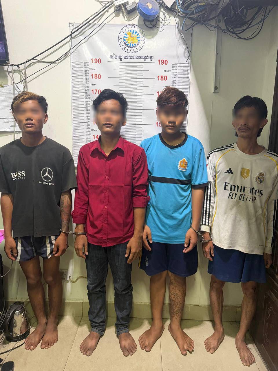 ជម្លោះក្រុមយុវជនភ្នំពេញ៖ មើលមុខគ្នាឌឺដង ឈានដល់វាយប្រហារ នគរបាលឃាត់ខ្លួន៤នាក់