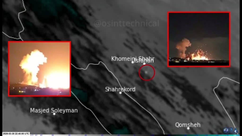 អាមេរិកវាយប្រហារអ៊ីរ៉ង់ដោយផ្កាយរណបថតបានការផ្ទុះយក្សនៅមូលដ្ឋានមីស៊ីល