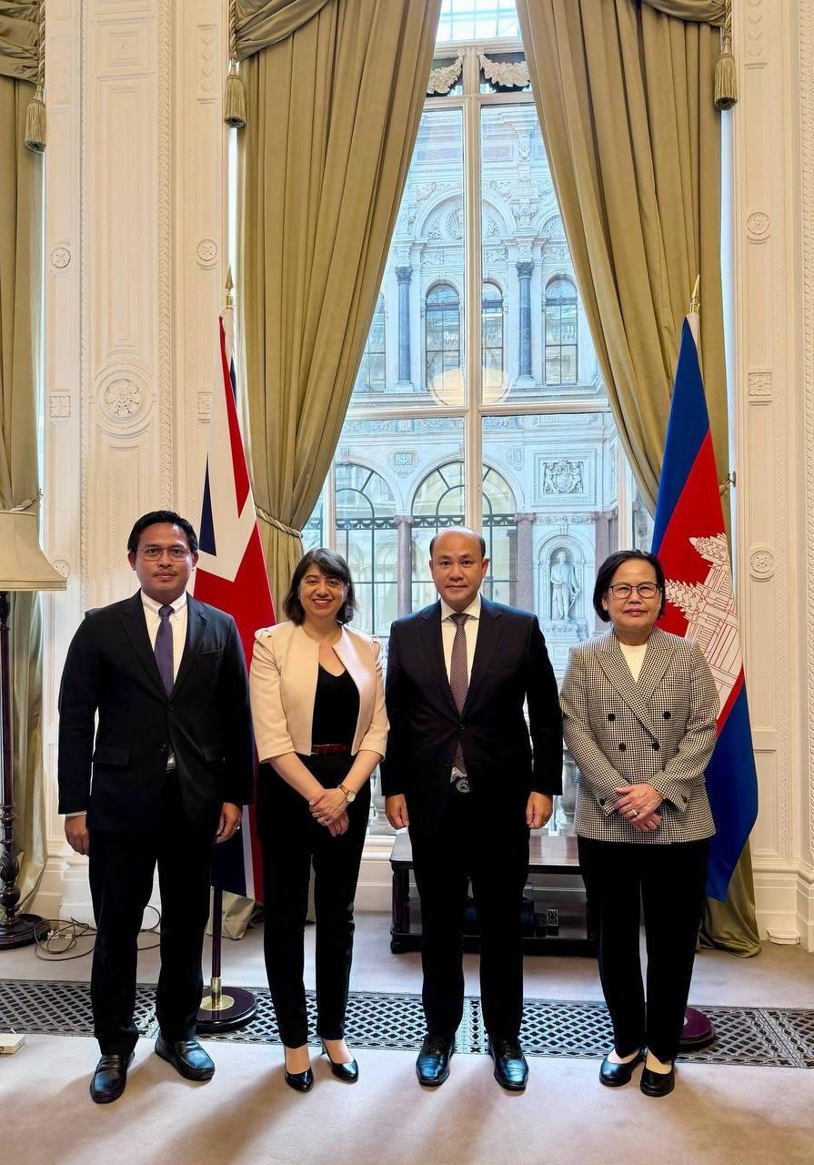 ទំនាក់ទំនងកម្ពុជា-អង់គ្លេសគិតជា៧៣ឆ្នាំ លោក ហ៊ុន ម៉ានី ពិភាក្សាជាមួយអនុរដ្ឋមន្ត្រីការបរទេសអង់គ្លេស