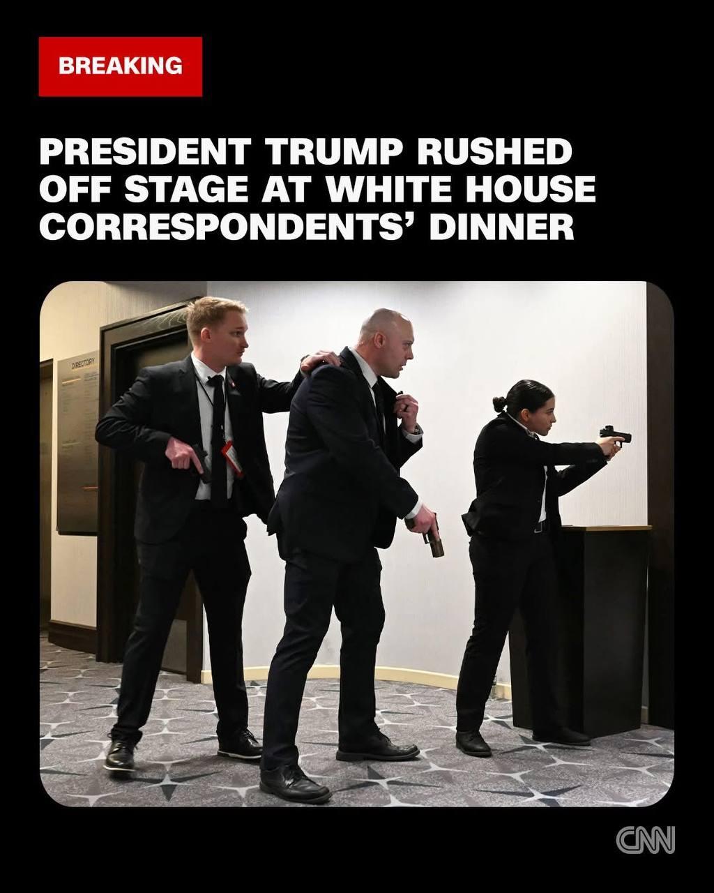 ផ្ទុះការបាញ់ប្រហារក្នុងពិធីជប់លៀងសេតវិមាន លោក Trump និងគណៈរដ្ឋមន្ត្រីមានសុវត្ថិភាព រកឃើញជនសង្ស័យហើយ