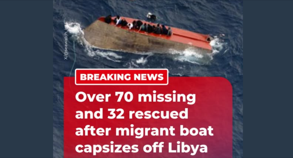 ទូកដឹកជនអន្តោប្រវេសន៍លិចនៅសមុទ្រមេឌីទែរណេ ជិត ៧០ នាក់បាត់ខ្លួន