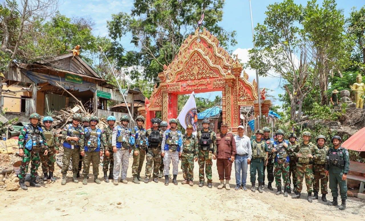 ក្រុមសម្របសម្រួលកម្ពុជា សម្របសម្រួលជូនប្រធាន AOT អាណត្តិហ្វីលីពីនជាលើកដំបូង ចុះសង្កេតព្រំដែនប្រាសាទព្រះវិហារ