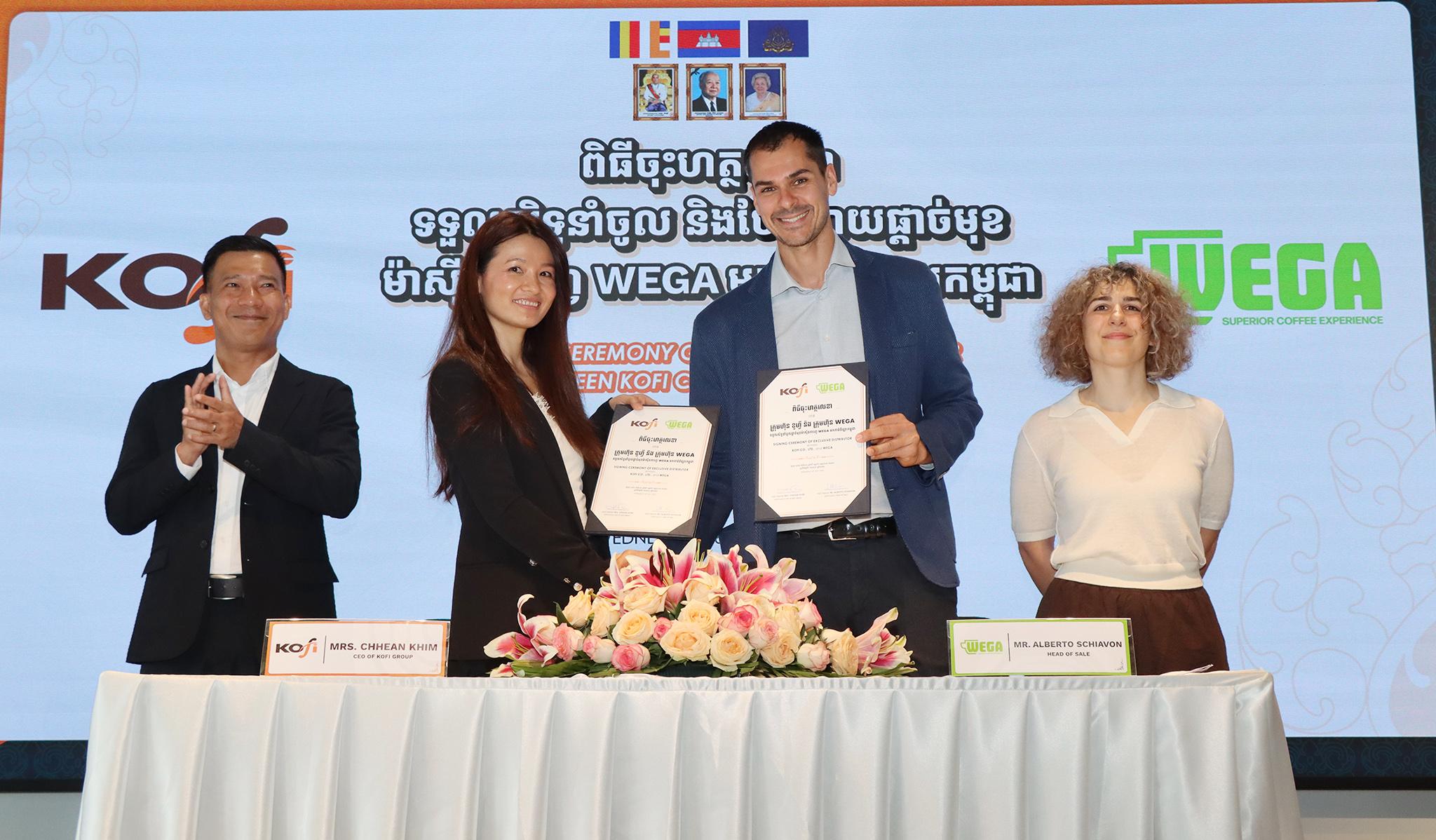 KOFI ចាប់ដៃ WEGA នាំចូលម៉ាស៊ីនកាហ្វេអ៊ីតាលីលំដាប់ពិភពលោកមកកម្ពុជា